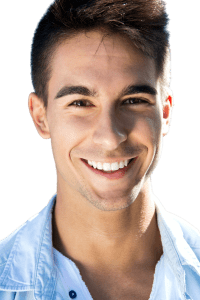 a happy man after his gum grafts